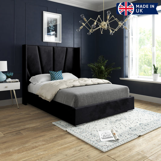 Belah Wide Curved Winged Soft Valvet