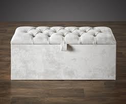 ZamzamBeds VelvetTuck Luxe Ottoman Storage Box – Deep Tufted Style