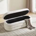 2025 Ottoman Storage Box PlushNest Curve | Mellow Beds #B184