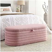 2025 Ottoman Storage Box PlushNest Curve | Mellow Beds #B184
