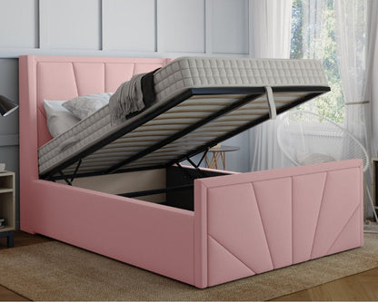 York Winged Single Ottoman Bed